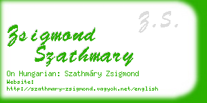zsigmond szathmary business card