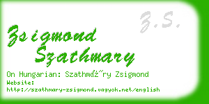 zsigmond szathmary business card